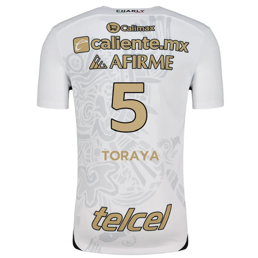 Danxen Mænd Yadira Toraya #5 Hvid Sort Udebane Spillertrøjer 2024/25 Trøje T-Shirt