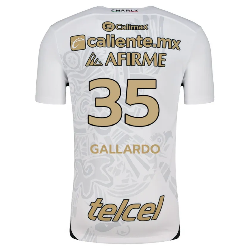 Danxen Mænd Gloriaisabel Gallardo #35 Hvid Sort Udebane Spillertrøjer 2024/25 Trøje T-Shirt