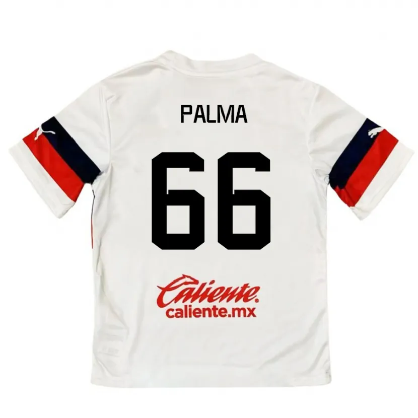 Danxen Mænd Arturo Palma #66 Hvid Rød Udebane Spillertrøjer 2024/25 Trøje T-Shirt