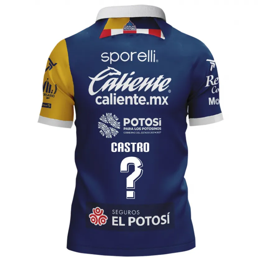 Danxen Mænd Juan Castro #0 Blå Gul Udebane Spillertrøjer 2024/25 Trøje T-Shirt