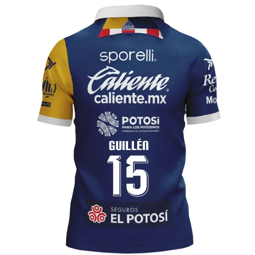 Danxen Mænd Daniel Guillén #15 Blå Gul Udebane Spillertrøjer 2024/25 Trøje T-Shirt