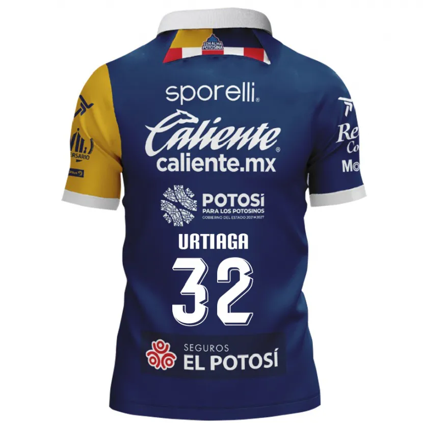 Danxen Mænd Diego Urtiaga #32 Blå Gul Udebane Spillertrøjer 2024/25 Trøje T-Shirt