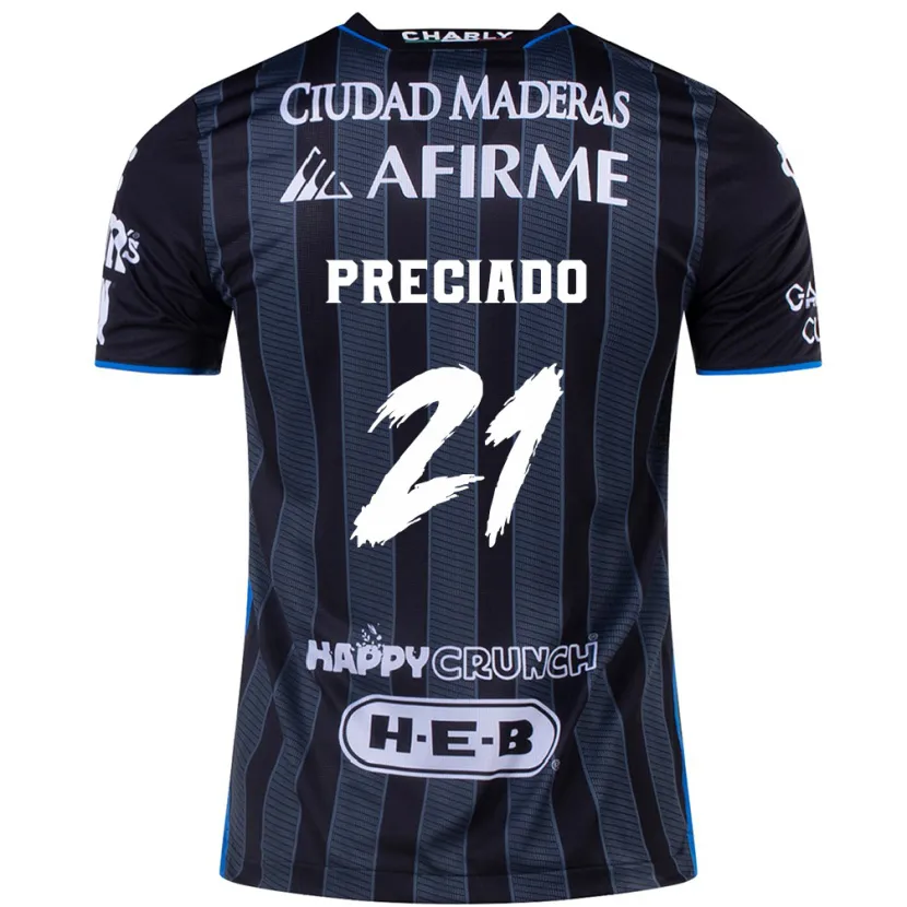 Danxen Mænd Ayrton Preciado #21 Hvid Sort Udebane Spillertrøjer 2024/25 Trøje T-Shirt