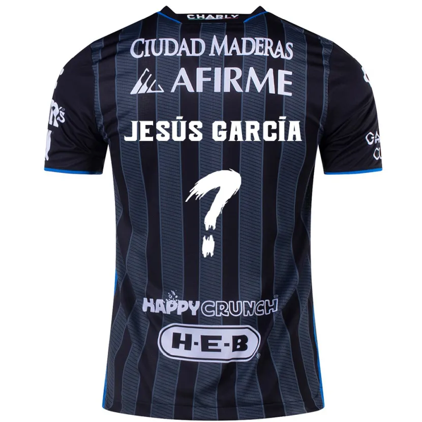 Danxen Mænd Jesús García #0 Hvid Sort Udebane Spillertrøjer 2024/25 Trøje T-Shirt