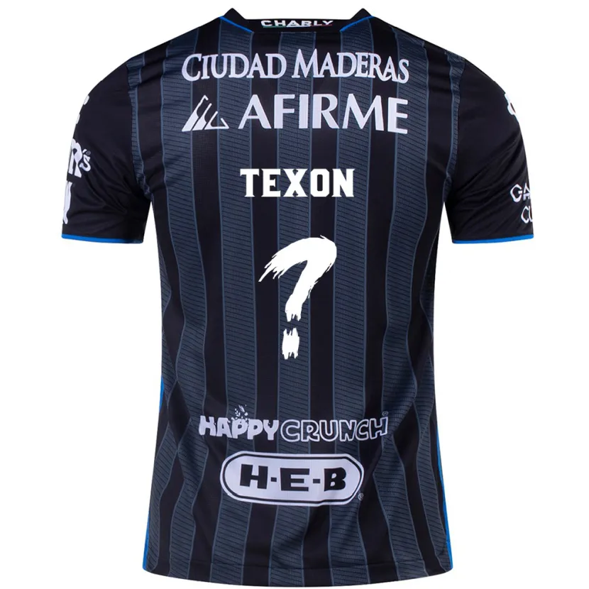 Danxen Mænd Vianney Texon #0 Hvid Sort Udebane Spillertrøjer 2024/25 Trøje T-Shirt