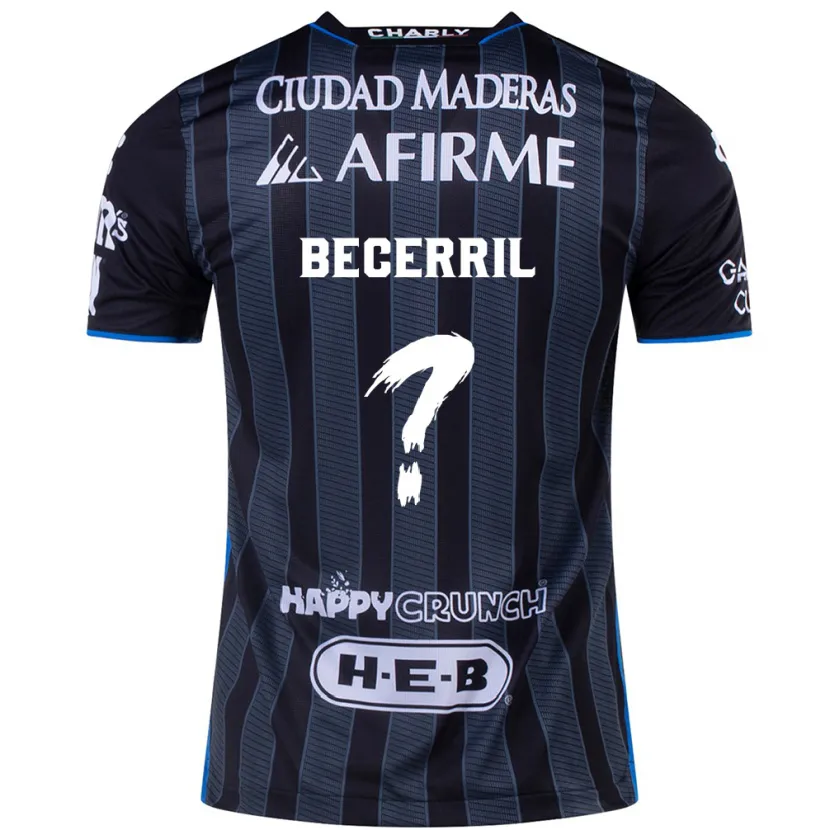 Danxen Mænd Abner Becerril #0 Hvid Sort Udebane Spillertrøjer 2024/25 Trøje T-Shirt