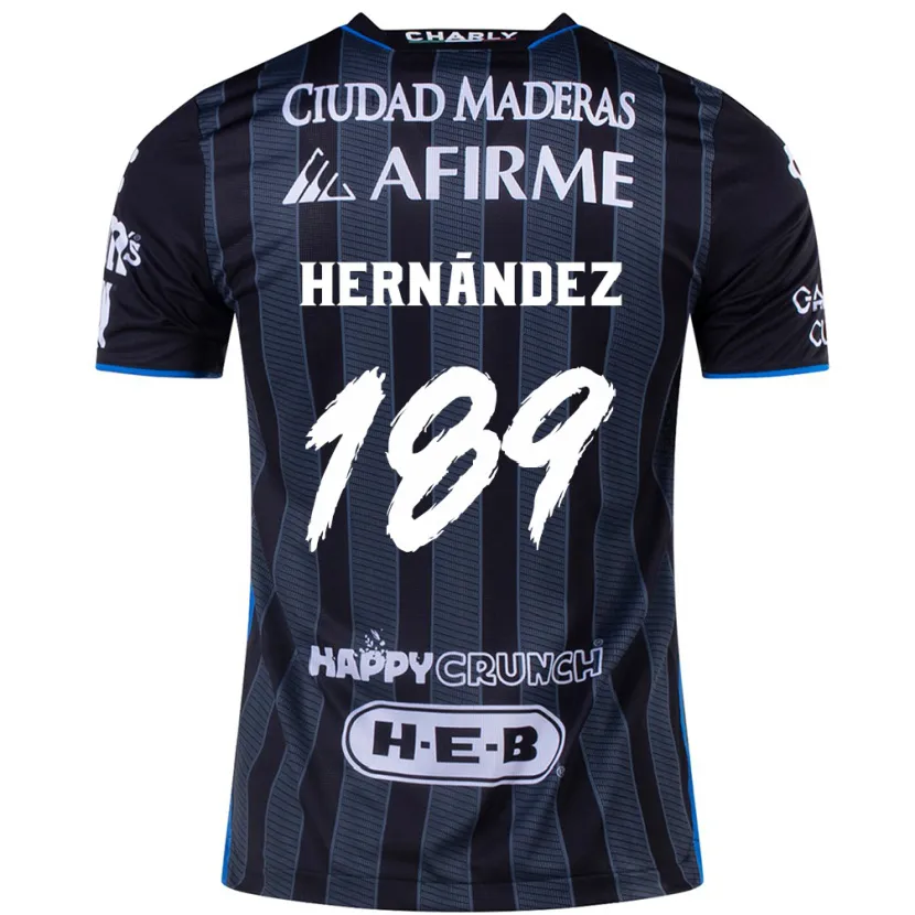 Danxen Mænd Sebastián Hernández #189 Hvid Sort Udebane Spillertrøjer 2024/25 Trøje T-Shirt