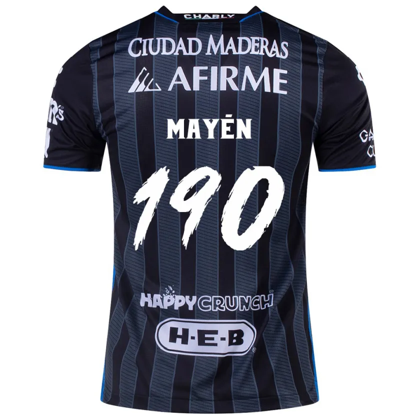 Danxen Mænd Eduardo Mayén #190 Hvid Sort Udebane Spillertrøjer 2024/25 Trøje T-Shirt