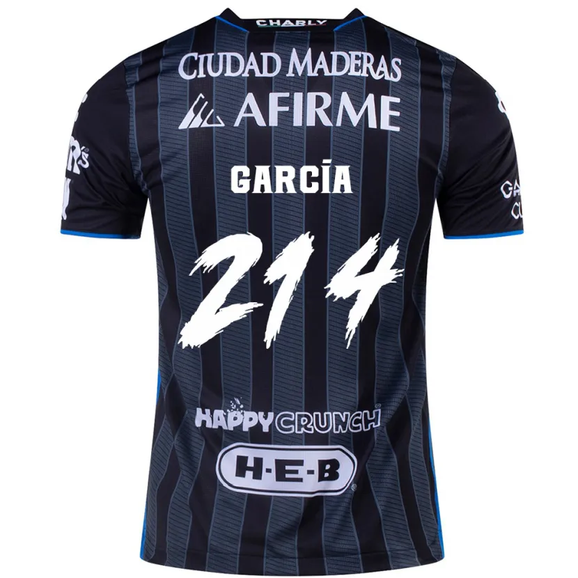 Danxen Mænd José García #214 Hvid Sort Udebane Spillertrøjer 2024/25 Trøje T-Shirt