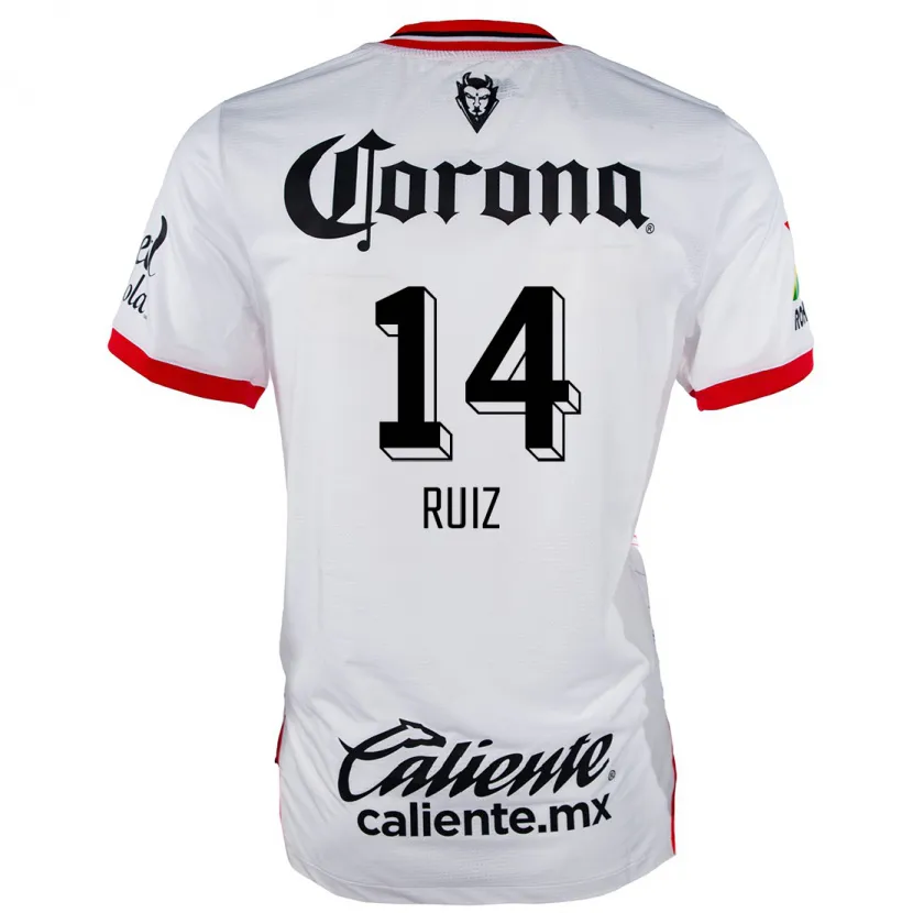 Danxen Mænd Marcel Ruiz #14 Hvid Rød Udebane Spillertrøjer 2024/25 Trøje T-Shirt