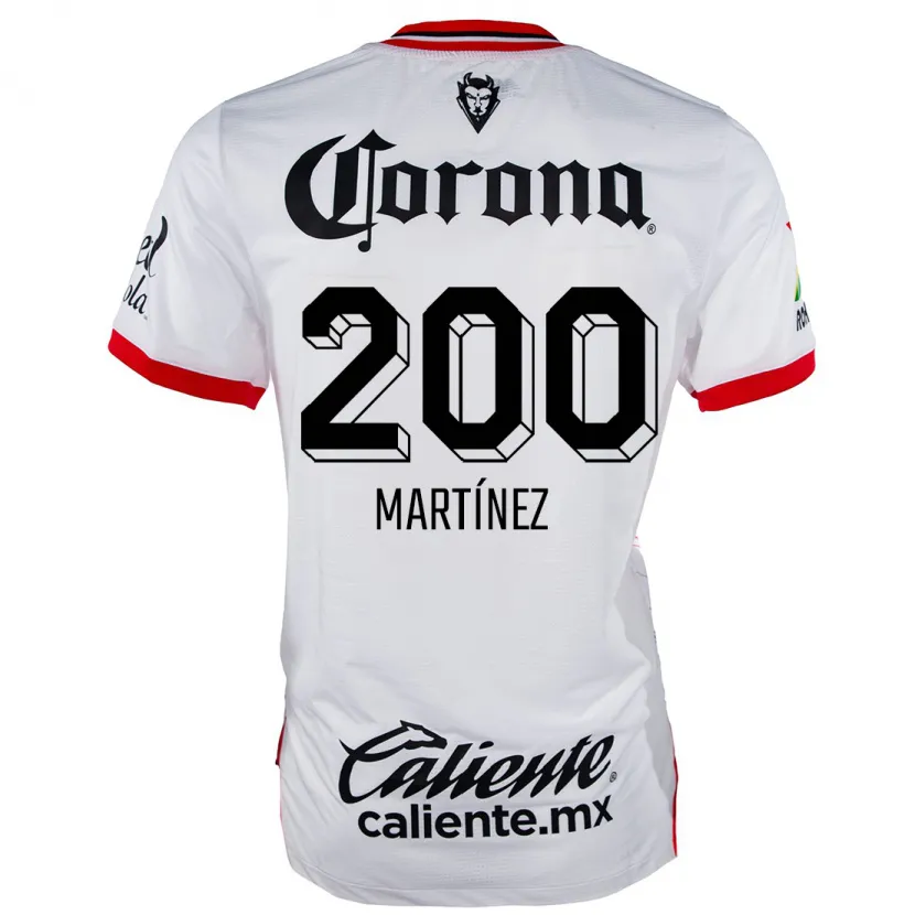 Danxen Mænd Edgar Martínez #200 Hvid Rød Udebane Spillertrøjer 2024/25 Trøje T-Shirt