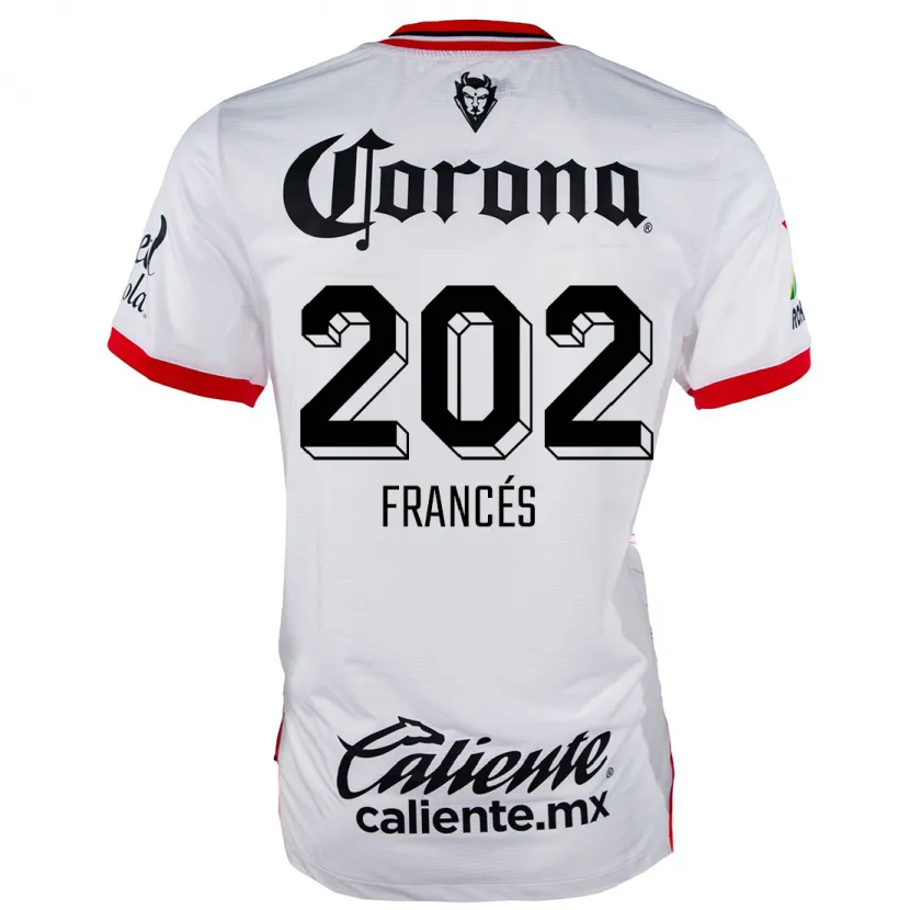 Danxen Mænd Lenin Francés #202 Hvid Rød Udebane Spillertrøjer 2024/25 Trøje T-Shirt