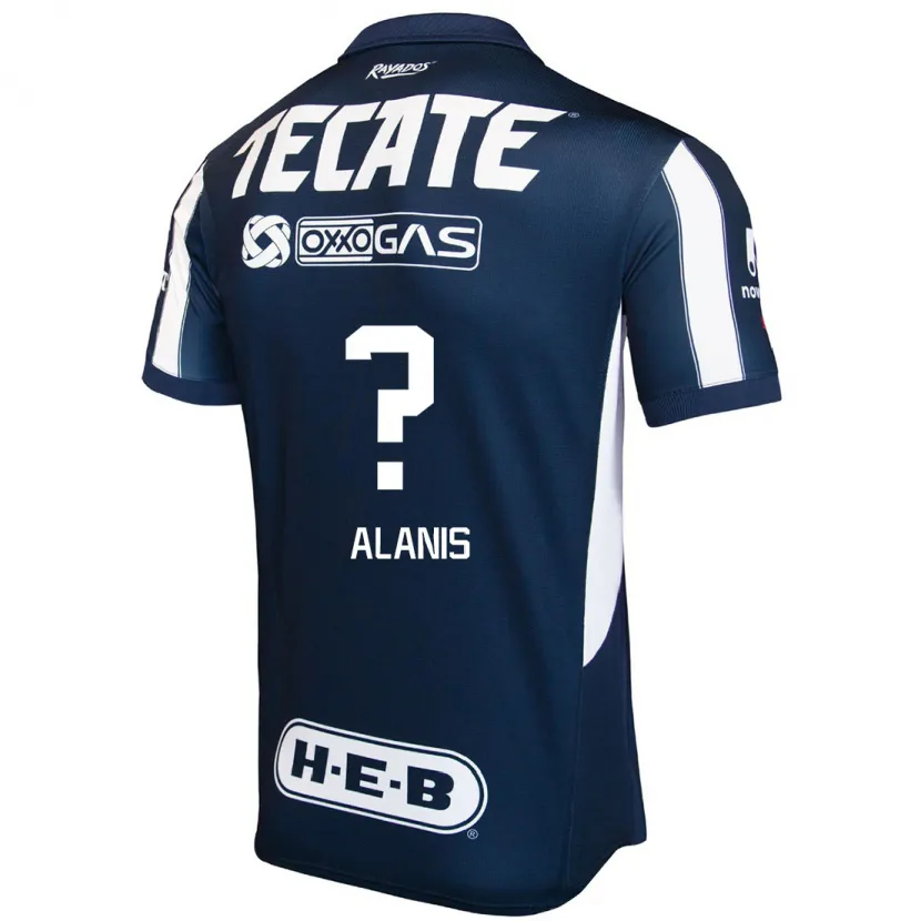 Danxen Kvinder Brian Alanís #0 Blå Rød Hvid Hjemmebane Spillertrøjer 2024/25 Trøje T-Shirt