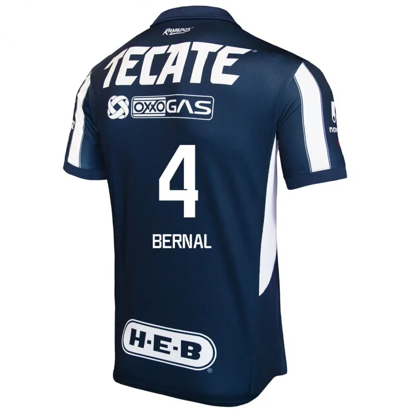 Danxen Kvinder Rebeca Bernal #4 Blå Rød Hvid Hjemmebane Spillertrøjer 2024/25 Trøje T-Shirt