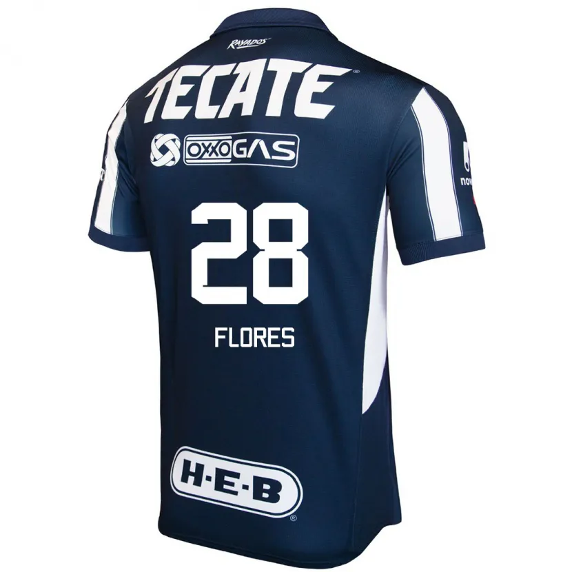 Danxen Kvinder Silvana Flores #28 Blå Rød Hvid Hjemmebane Spillertrøjer 2024/25 Trøje T-Shirt