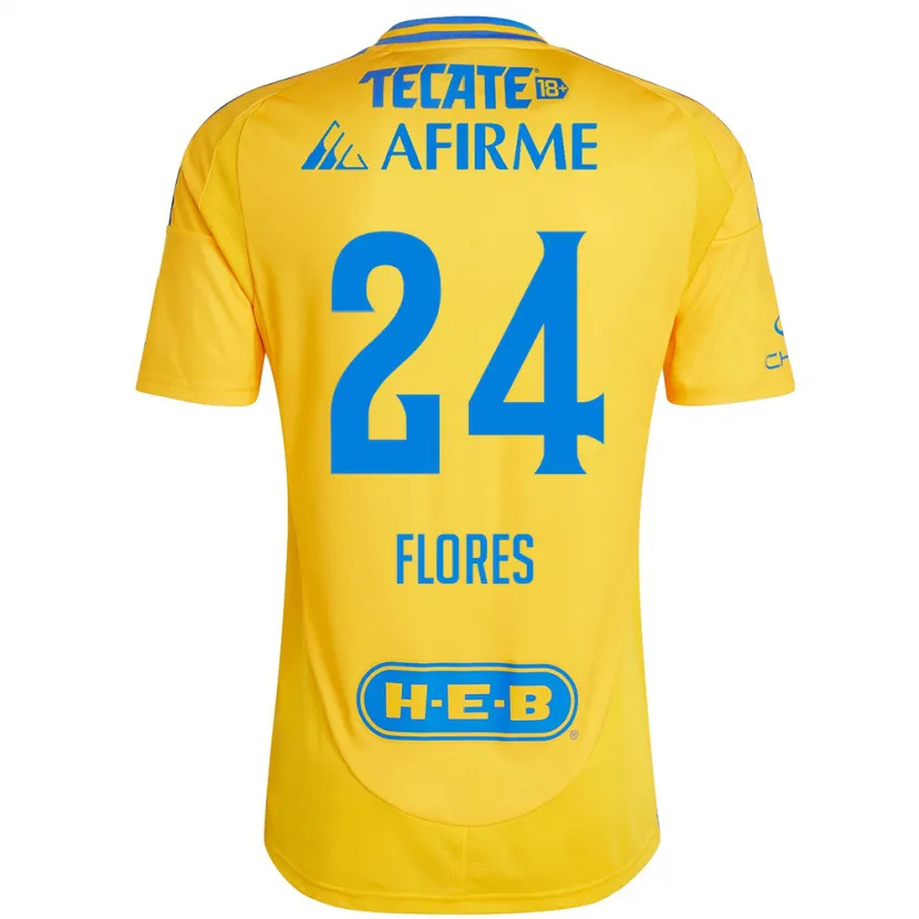 Danxen Kvinder Marcelo Flores #24 Guld Gul Hjemmebane Spillertrøjer 2024/25 Trøje T-Shirt