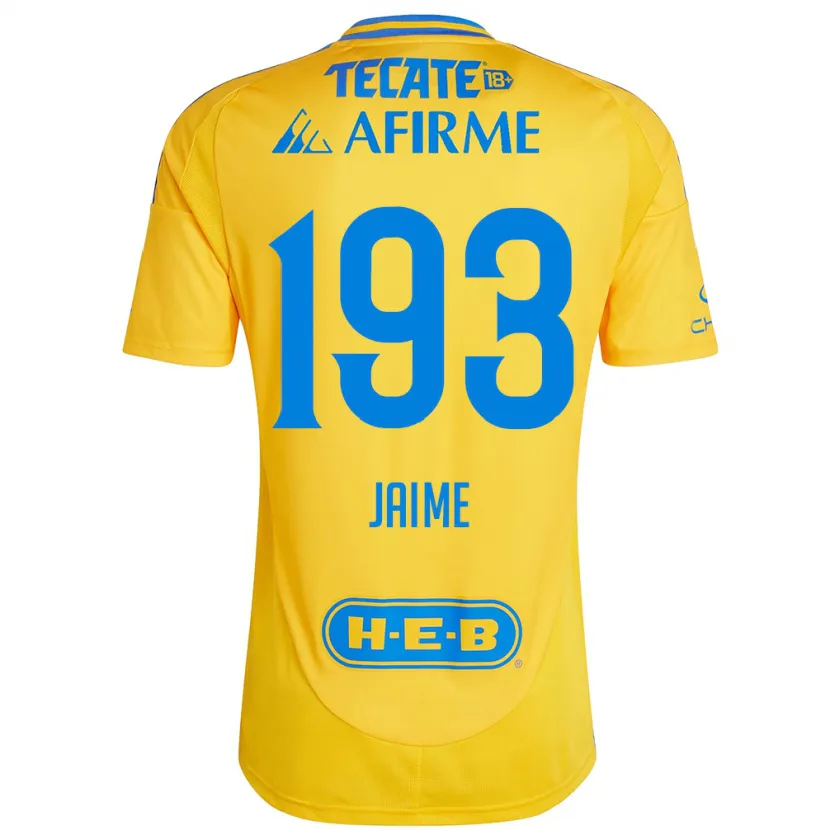Danxen Kvinder Kenneth Jaime #193 Guld Gul Hjemmebane Spillertrøjer 2024/25 Trøje T-Shirt