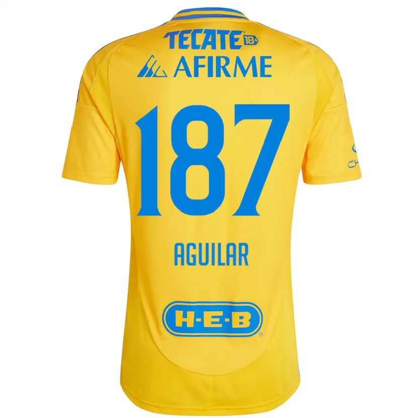 Danxen Kvinder Manuel Aguilar #187 Guld Gul Hjemmebane Spillertrøjer 2024/25 Trøje T-Shirt
