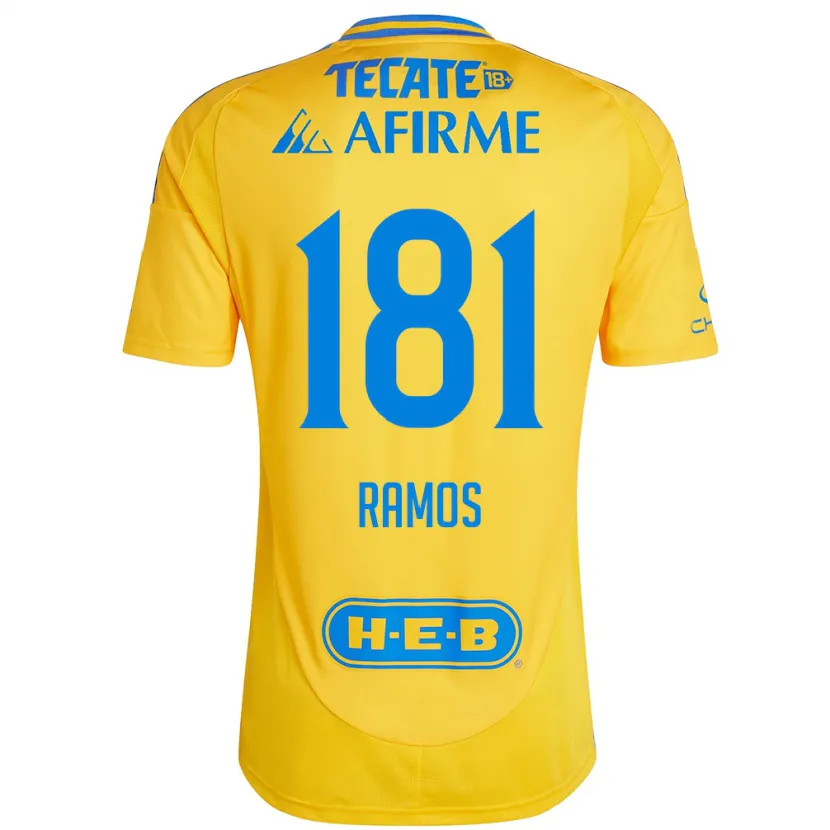 Danxen Kvinder Anthony Ramos #181 Guld Gul Hjemmebane Spillertrøjer 2024/25 Trøje T-Shirt