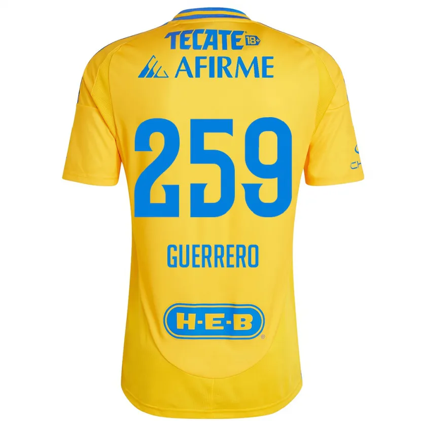 Danxen Kvinder Erick Guerrero #259 Guld Gul Hjemmebane Spillertrøjer 2024/25 Trøje T-Shirt