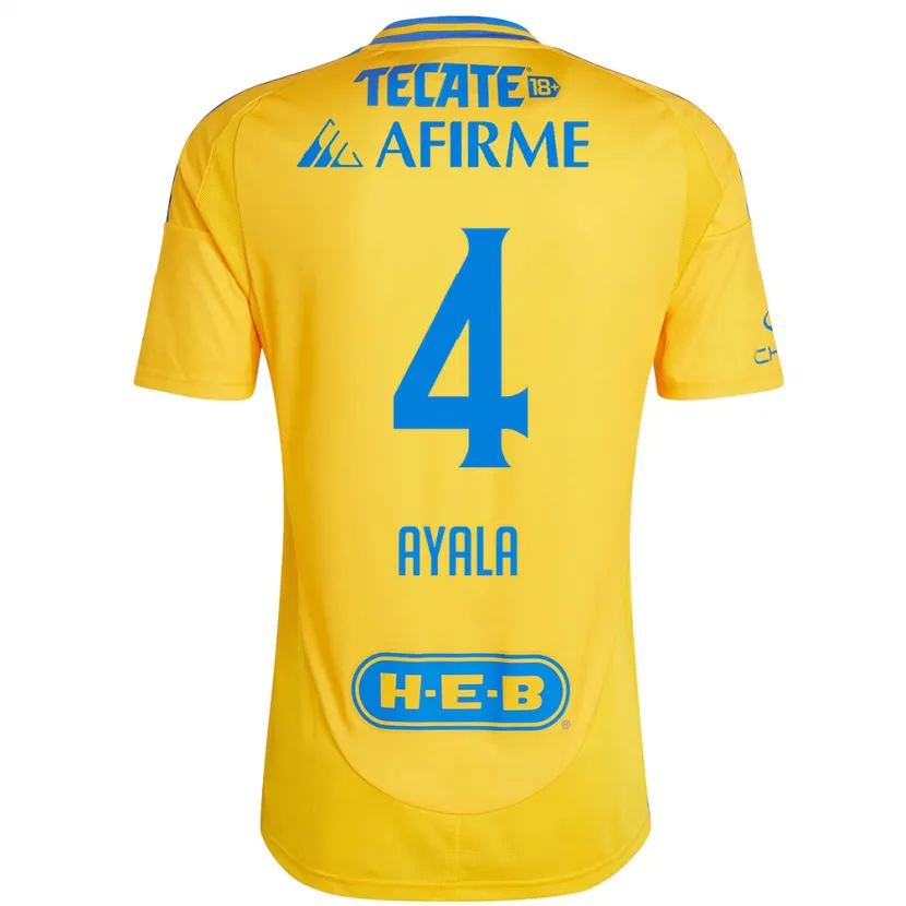 Danxen Kvinder Hugo Ayala #4 Guld Gul Hjemmebane Spillertrøjer 2024/25 Trøje T-Shirt