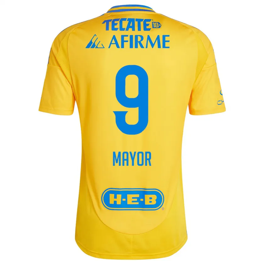 Danxen Kvinder Stephany Mayor #9 Guld Gul Hjemmebane Spillertrøjer 2024/25 Trøje T-Shirt
