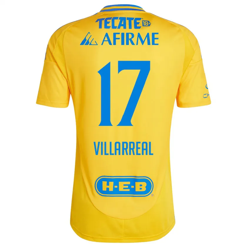 Danxen Kvinder Natalia Villarreal #17 Guld Gul Hjemmebane Spillertrøjer 2024/25 Trøje T-Shirt