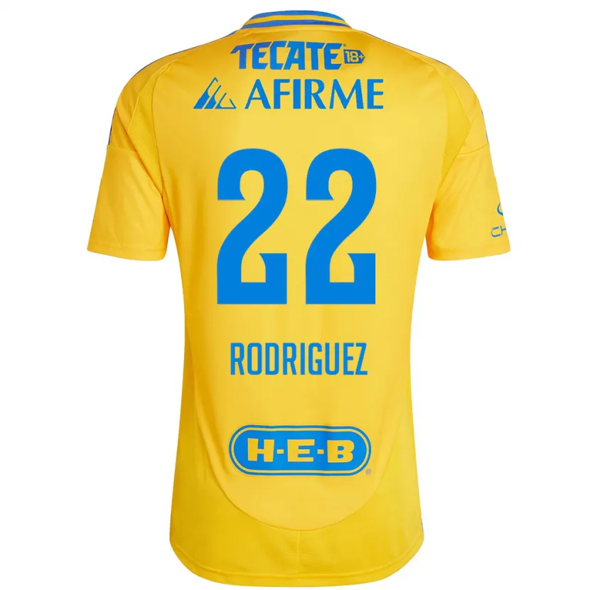 Danxen Kvinder Anika Rodriguez #22 Guld Gul Hjemmebane Spillertrøjer 2024/25 Trøje T-Shirt