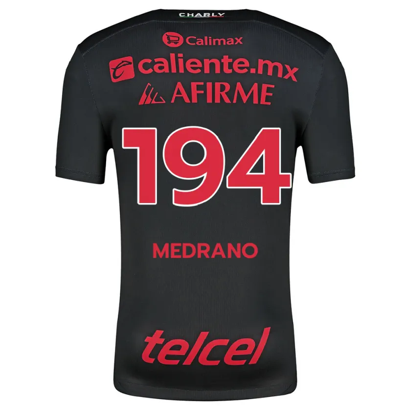 Danxen Kvinder Luis Medrano #194 Sort Rød Hjemmebane Spillertrøjer 2024/25 Trøje T-Shirt