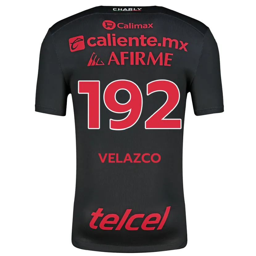 Danxen Kvinder Emiliano Velazco #192 Sort Rød Hjemmebane Spillertrøjer 2024/25 Trøje T-Shirt