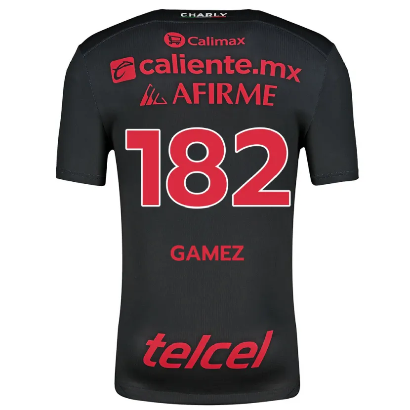 Danxen Kvinder Mark Gamez #182 Sort Rød Hjemmebane Spillertrøjer 2024/25 Trøje T-Shirt