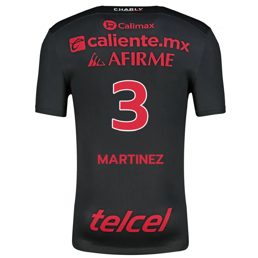 Danxen Kvinder Nathaly Martínez #3 Sort Rød Hjemmebane Spillertrøjer 2024/25 Trøje T-Shirt