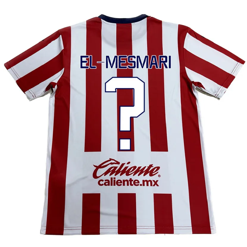Danxen Kvinder Bruce El-Mesmari #0 Rød Hvid Hjemmebane Spillertrøjer 2024/25 Trøje T-Shirt