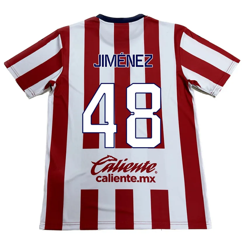 Danxen Kvinder Leonardo Jiménez #48 Rød Hvid Hjemmebane Spillertrøjer 2024/25 Trøje T-Shirt