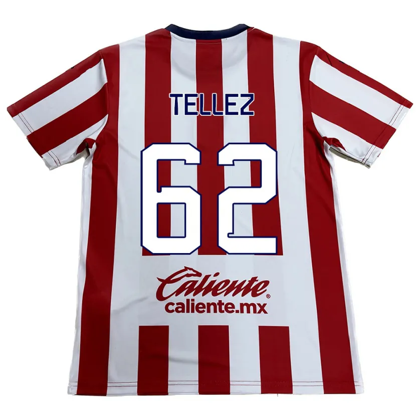 Danxen Kvinder Brandon Téllez #62 Rød Hvid Hjemmebane Spillertrøjer 2024/25 Trøje T-Shirt