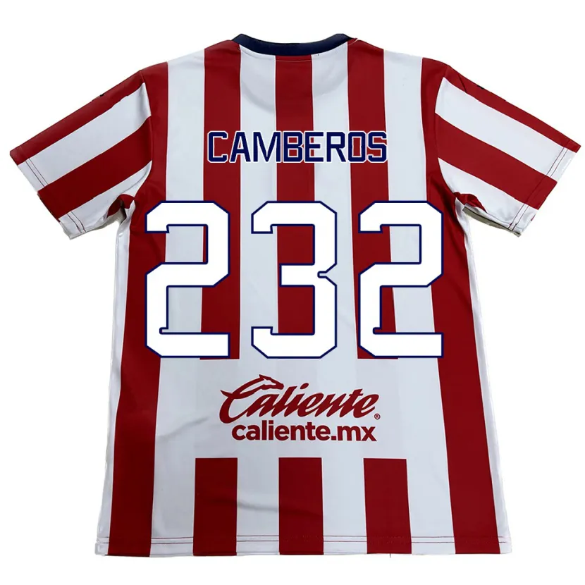 Danxen Kvinder Hugo Camberos #232 Rød Hvid Hjemmebane Spillertrøjer 2024/25 Trøje T-Shirt