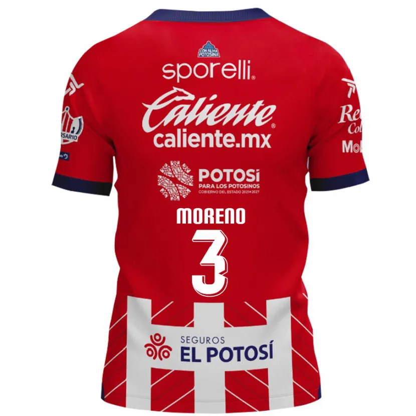 Danxen Kvinder Iker Moreno #3 Rød Hvid Hjemmebane Spillertrøjer 2024/25 Trøje T-Shirt