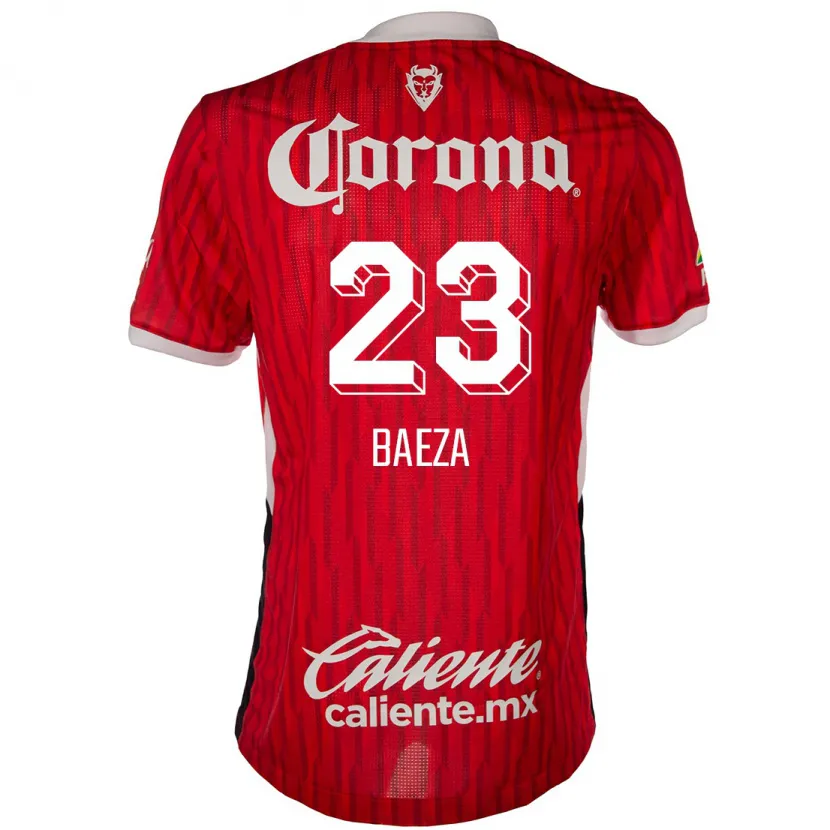 Danxen Kvinder Claudio Baeza #23 Rød Hvid Hjemmebane Spillertrøjer 2024/25 Trøje T-Shirt
