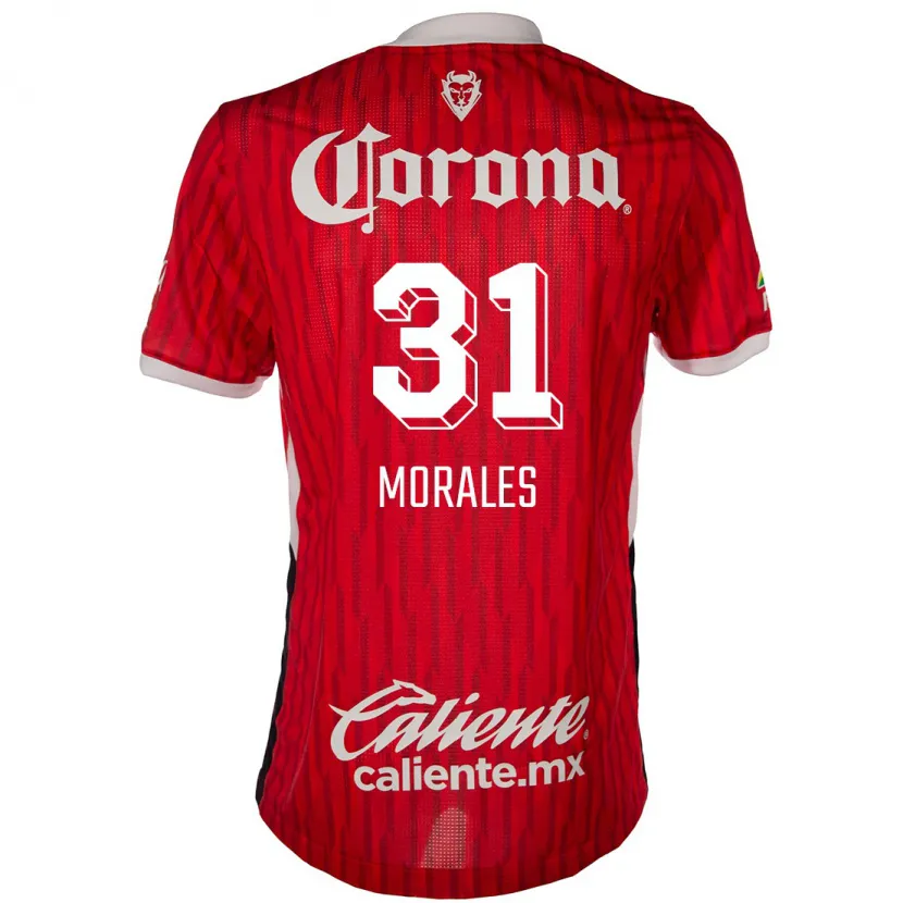 Danxen Kvinder Robert Morales #31 Rød Hvid Hjemmebane Spillertrøjer 2024/25 Trøje T-Shirt