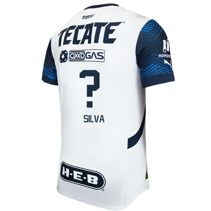 Danxen Kvinder Patricio Silva #0 Hvid Blå Udebane Spillertrøjer 2024/25 Trøje T-Shirt