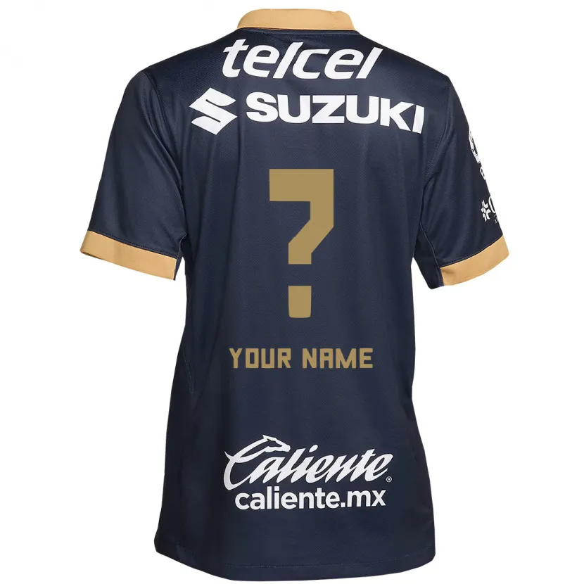 Danxen Kvinder Dit Navn #0 Obsidian Guld Hvid Udebane Spillertrøjer 2024/25 Trøje T-Shirt