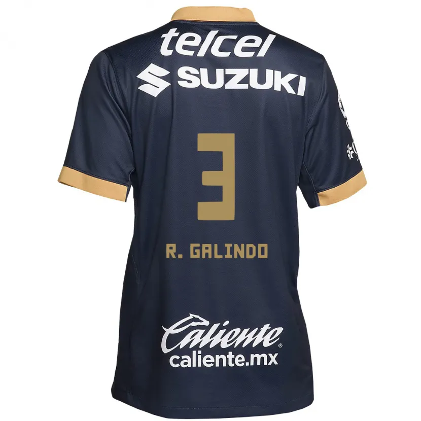 Danxen Kvinder José Galindo #3 Obsidian Guld Hvid Udebane Spillertrøjer 2024/25 Trøje T-Shirt