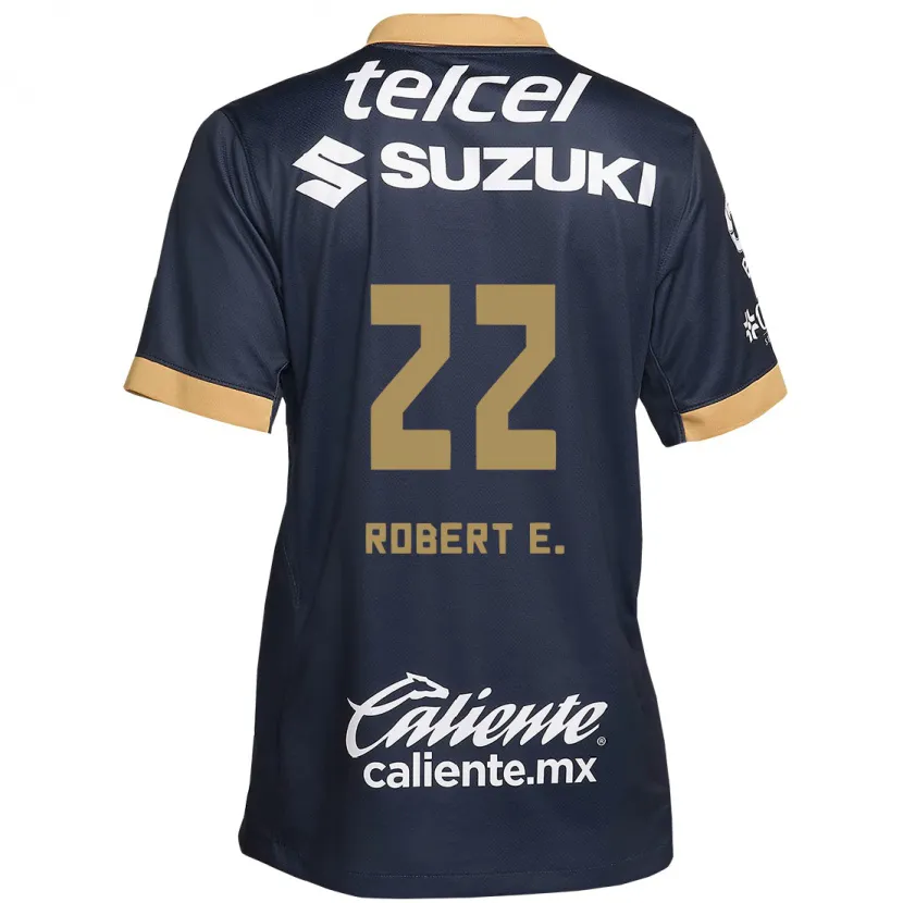 Danxen Kvinder Robert Ergas #22 Obsidian Guld Hvid Udebane Spillertrøjer 2024/25 Trøje T-Shirt