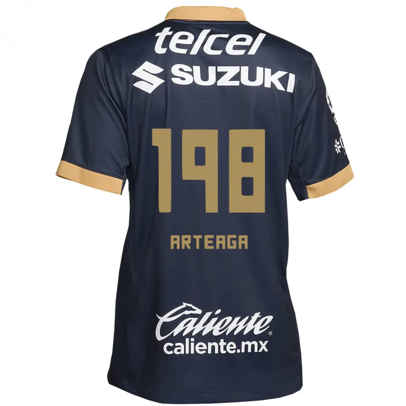 Danxen Kvinder Edwin Arteaga #198 Obsidian Guld Hvid Udebane Spillertrøjer 2024/25 Trøje T-Shirt