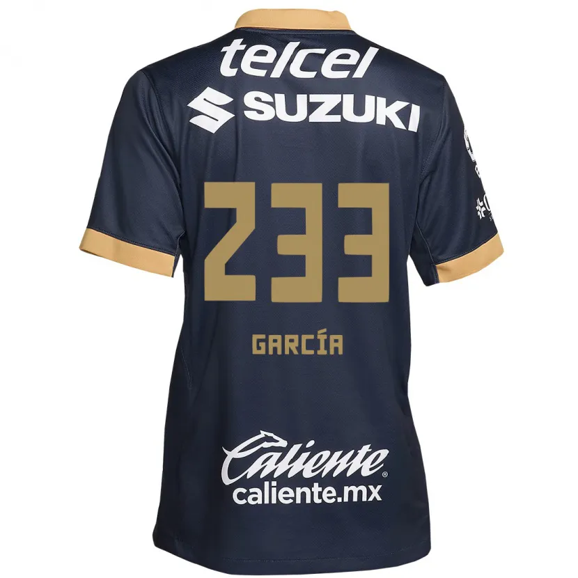 Danxen Kvinder Carlos García #233 Obsidian Guld Hvid Udebane Spillertrøjer 2024/25 Trøje T-Shirt