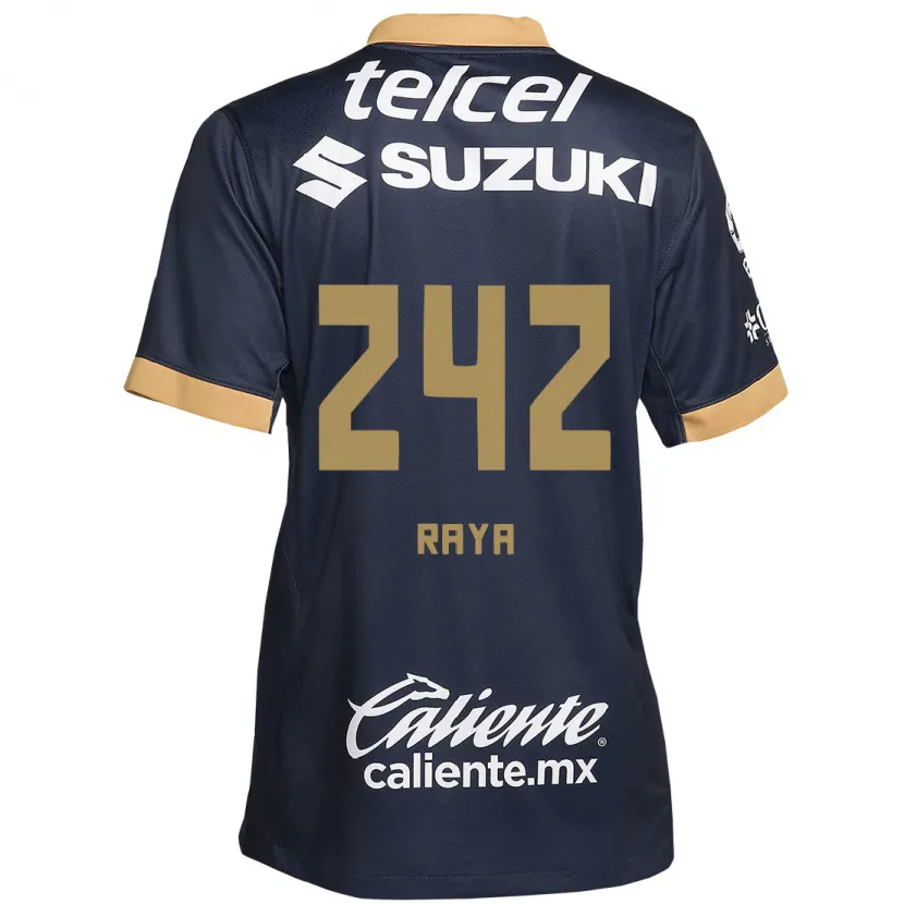 Danxen Kvinder Félix Raya #242 Obsidian Guld Hvid Udebane Spillertrøjer 2024/25 Trøje T-Shirt