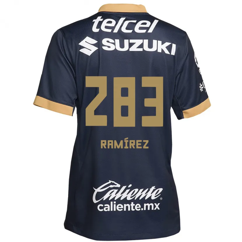 Danxen Kvinder Dennis Ramírez #283 Obsidian Guld Hvid Udebane Spillertrøjer 2024/25 Trøje T-Shirt