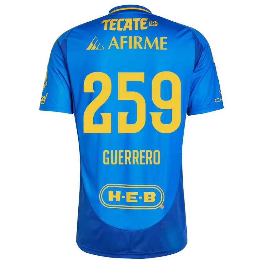 Danxen Kvinder Erick Guerrero #259 Blå Gul Udebane Spillertrøjer 2024/25 Trøje T-Shirt