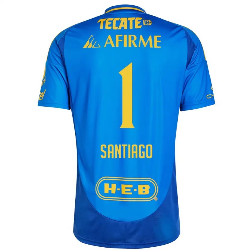 Danxen Kvinder Cecilia Santiago #1 Blå Gul Udebane Spillertrøjer 2024/25 Trøje T-Shirt