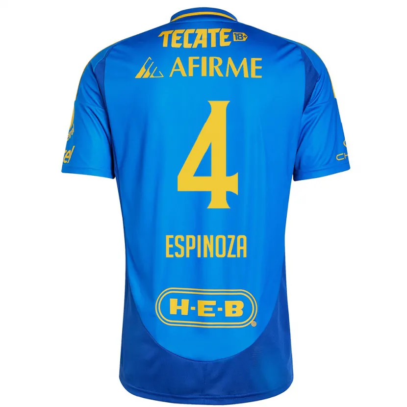 Danxen Kvinder Greta Espinoza #4 Blå Gul Udebane Spillertrøjer 2024/25 Trøje T-Shirt